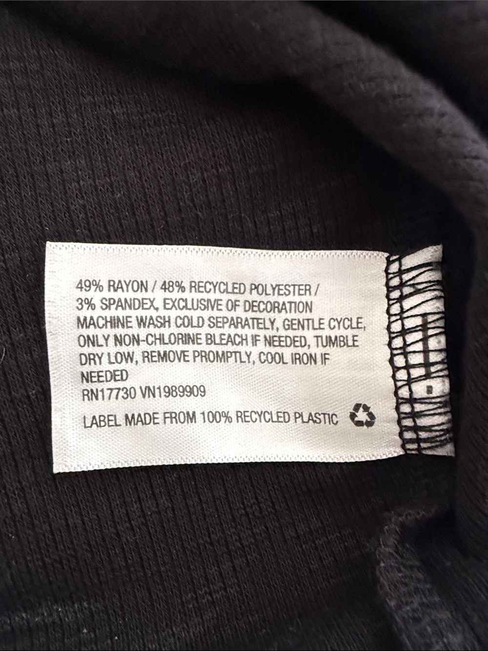 JoyLab Black Ribbed Racerback Cropped Tank - XL - Picture 4 of 5